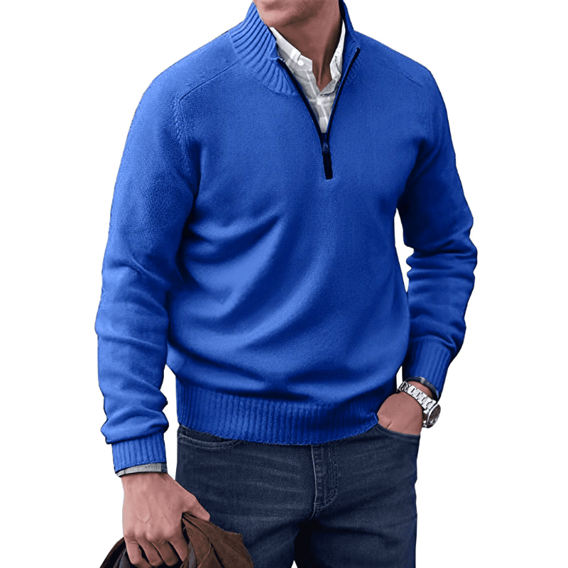 Bastian - Elegant Cashmere Zip-Up Sweater for a Stylish Look