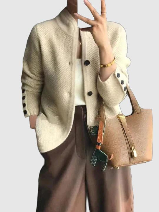 Women's Cozy Wool Button Cardigan — Effortless, Elegant Layering