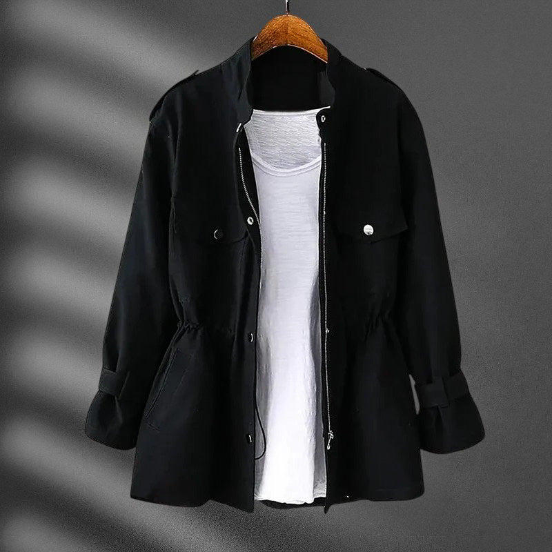Hannah Waist Slimming Lightweight Windbreaker for a Sleek and Slim Silhouette