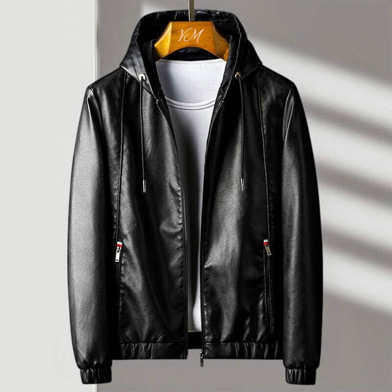 Aspen Hooded Leather Jacket for a Trendy and Elegant Style