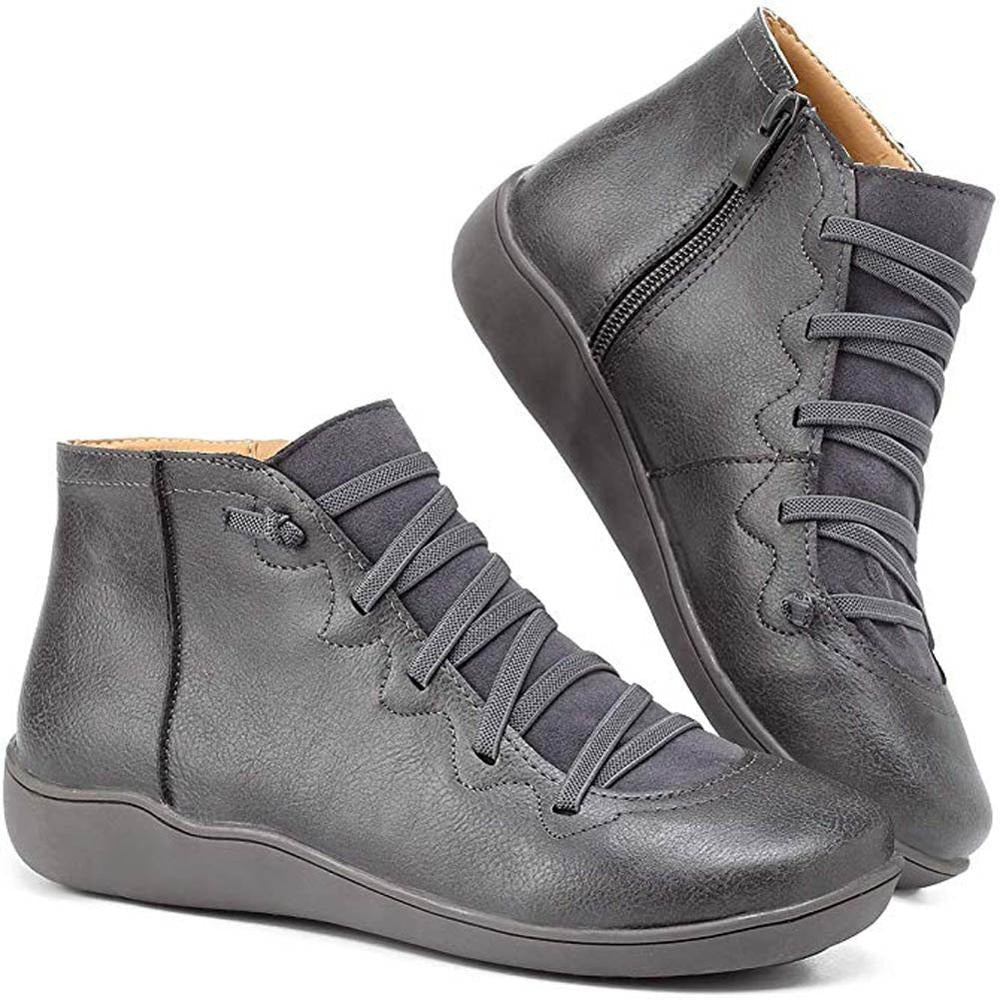 Women's Casual Lace-Up Ankle Boots - Everyday Comfort and Style