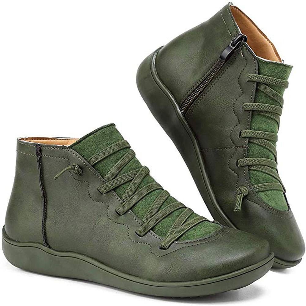 Women's Casual Lace-Up Ankle Boots - Everyday Comfort and Style