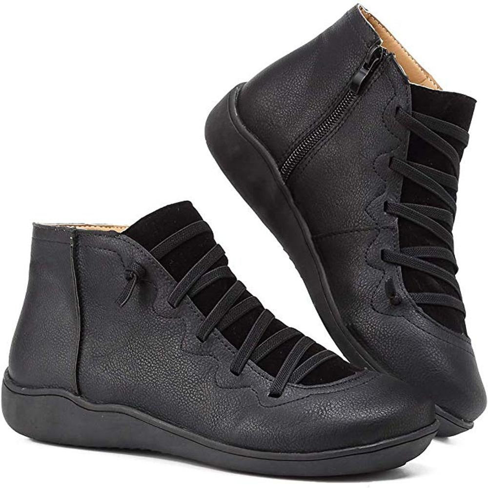 Women's Casual Lace-Up Ankle Boots - Everyday Comfort and Style