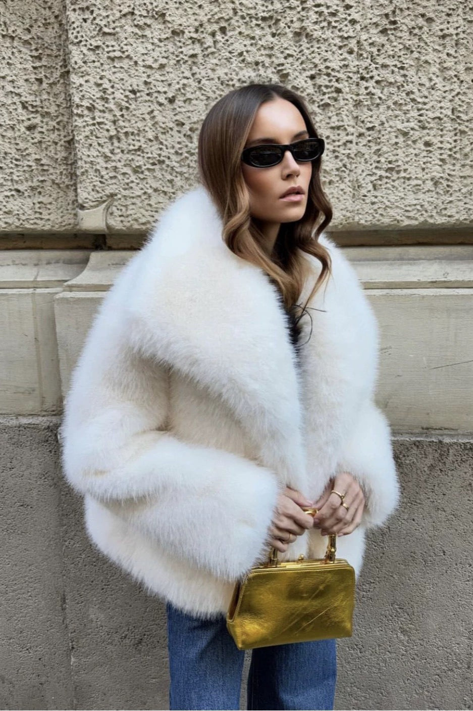 Thickened faux fur winter coat for optimal comfort