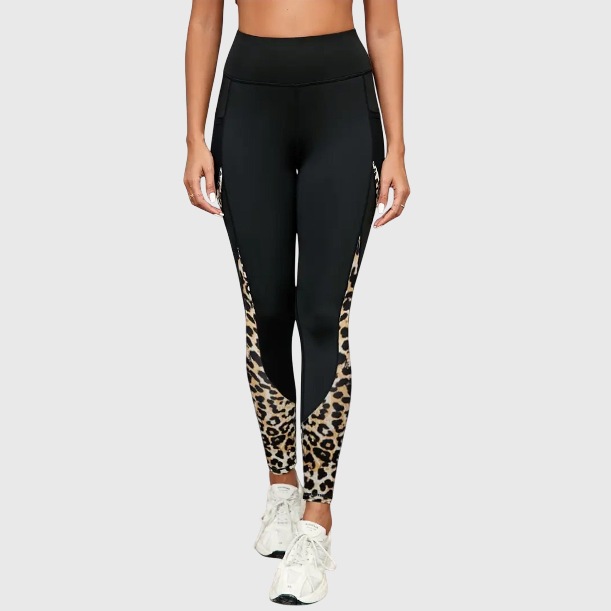 High-Waisted Leopard Print Workout Pants – Figure-Flattering Fit for Any Workout
