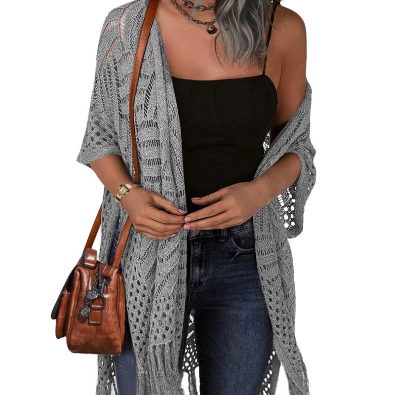 Breezy Summer Hollow-Out Tassel Outerwear for Effortless Style