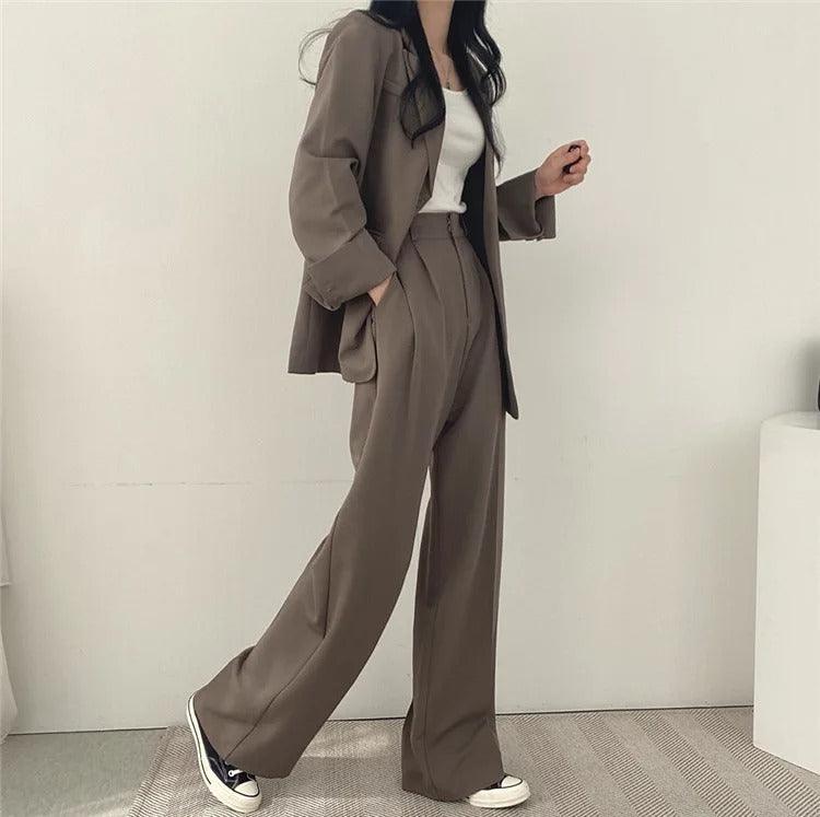 Hailey | Elegant Women's Suit Set with Long Blazer