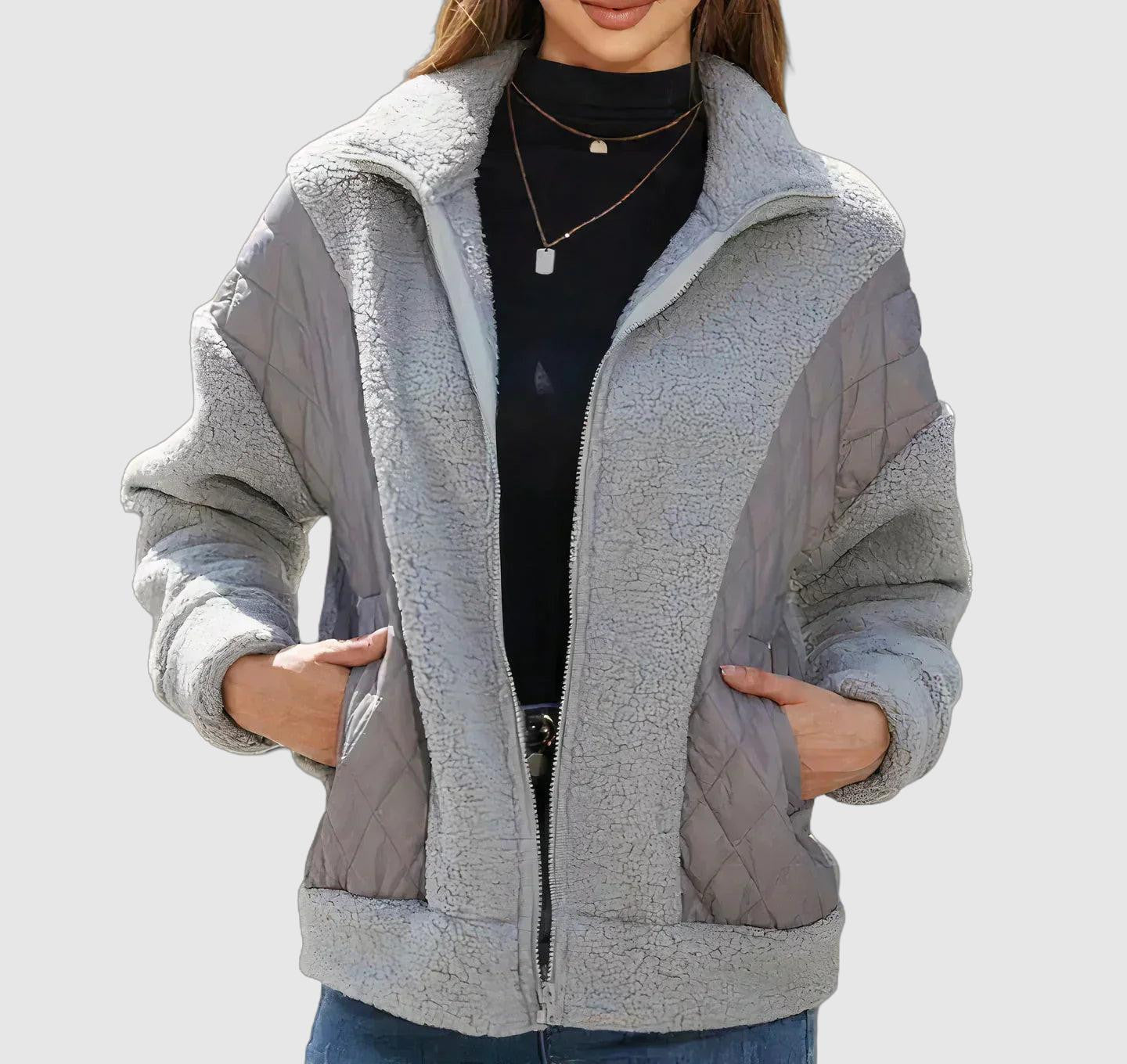 Women's Quilted Fleece Zip-Up Jacket — All-Day Comfort and Cozy Warmth