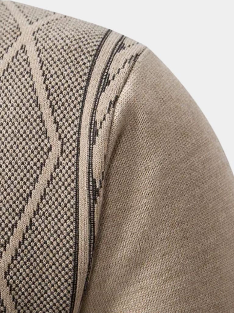 Clemens - Elegant classic knitted sweater with stylish cross and crown design