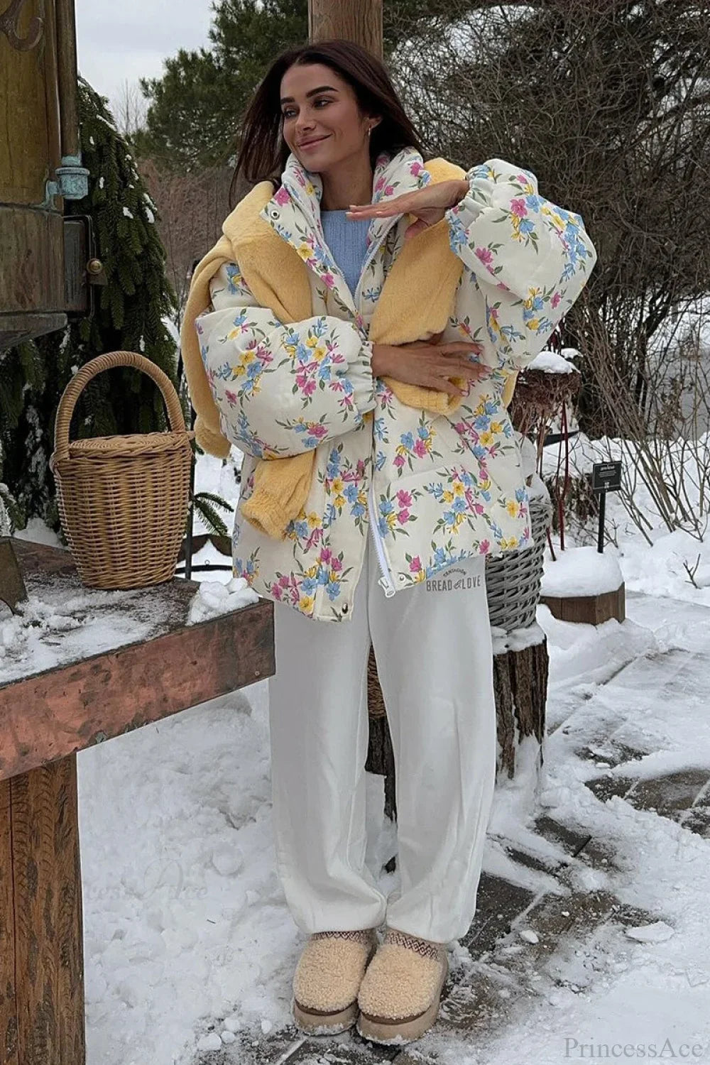 Color-impregnated cotton blend coat with high collar and zipper for a vibrant look