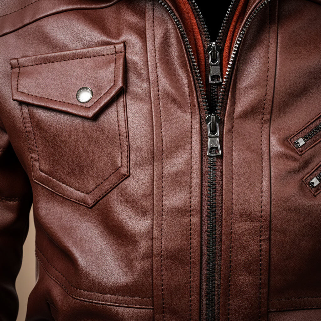 Robert Leather Jacket with Hood - Elegant Style and Unmatched Comfort
