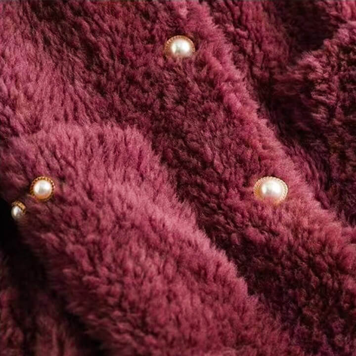 Victoria Couture Luxurious Shearling Coat for Stylish Comfort