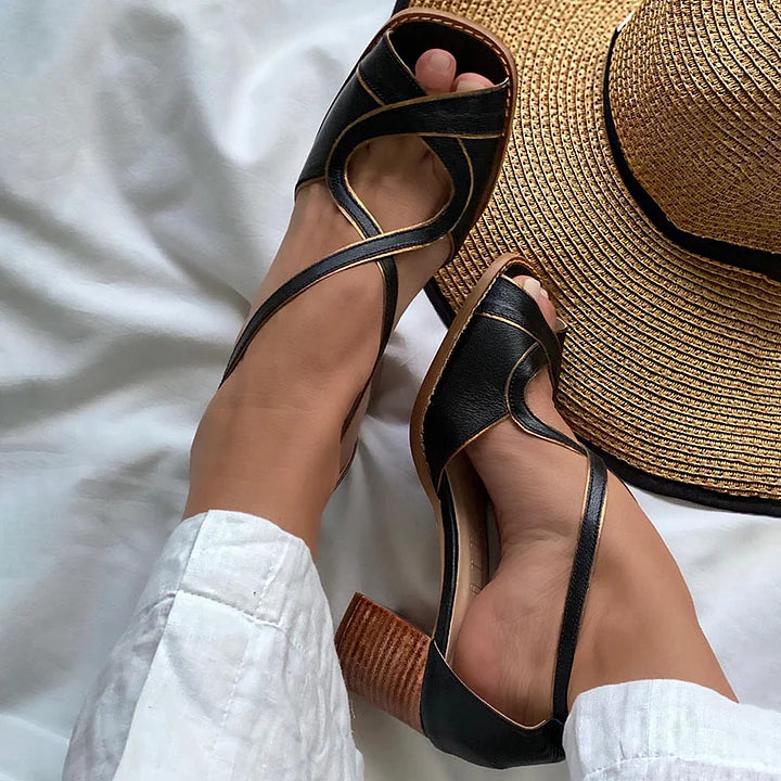 Chic Cross-Strap Sandal for Effortless Style