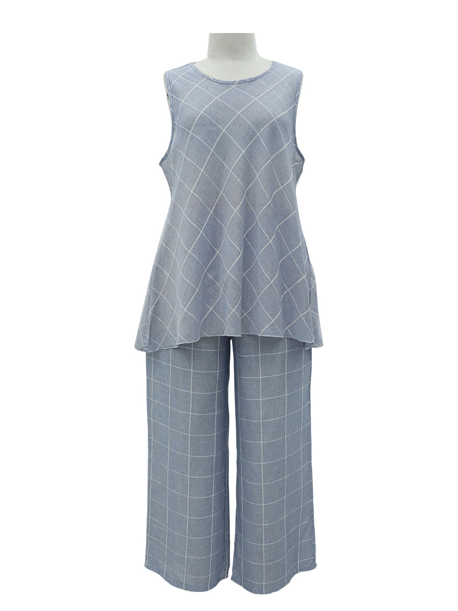 Sleeveless Casual Two-Piece Set for a Trendy Look