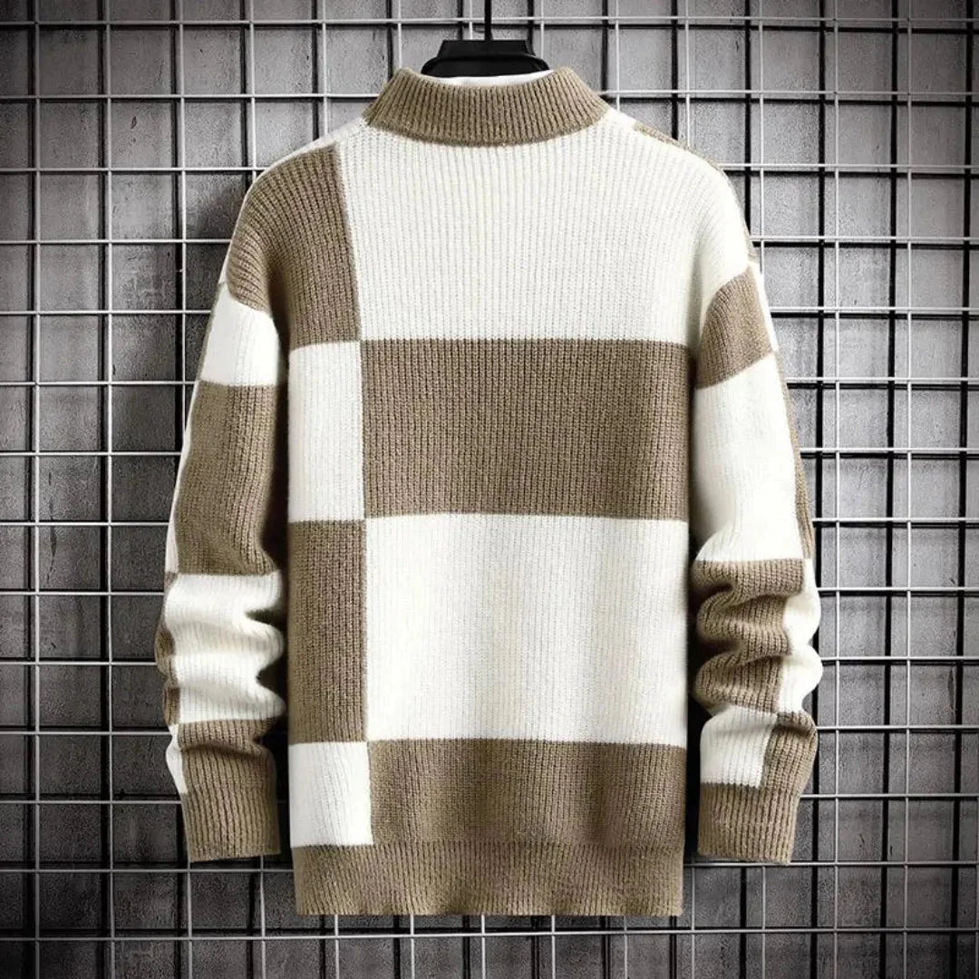Dirk - Stylish monochrome sweater with classic cut