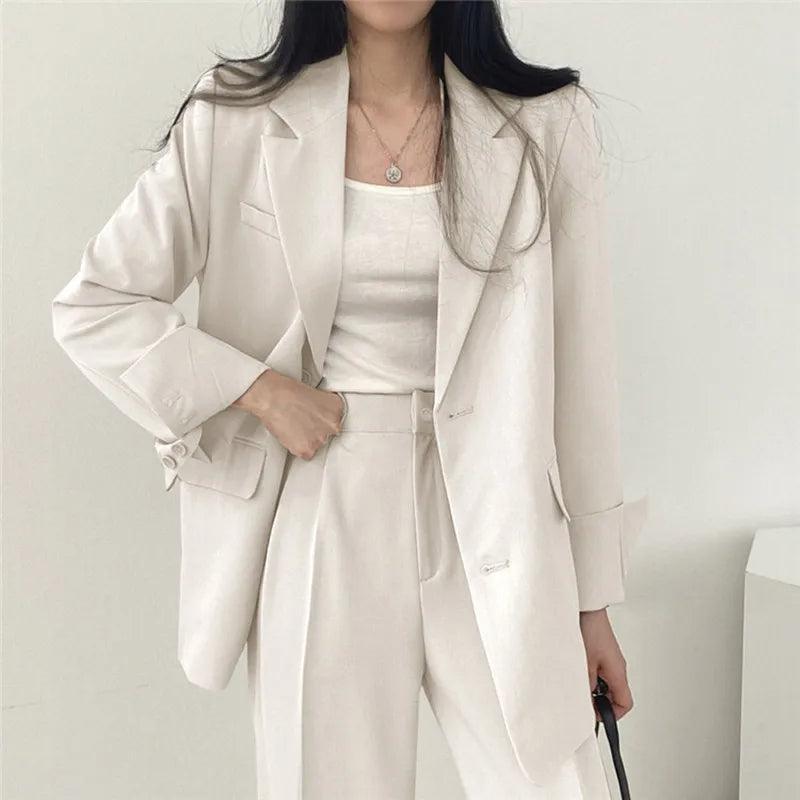 Hailey | Elegant Women's Suit Set with Long Blazer