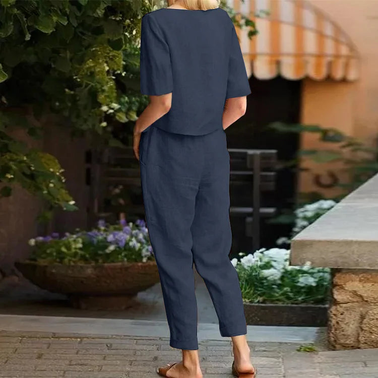 Elegant and Simple Two-Piece Set for Women