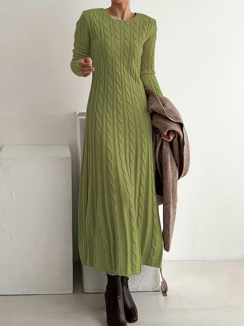 Claire – Sophisticated Floor-Length Knit Dress