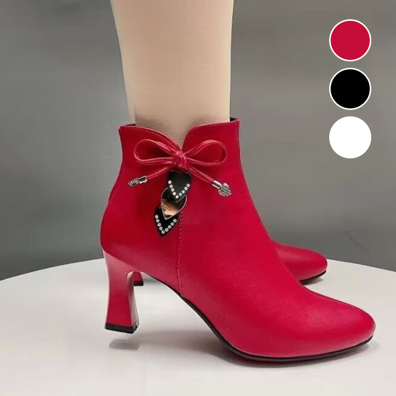 Pointed Toe Ankle Boots with Bow for an Elegant Style