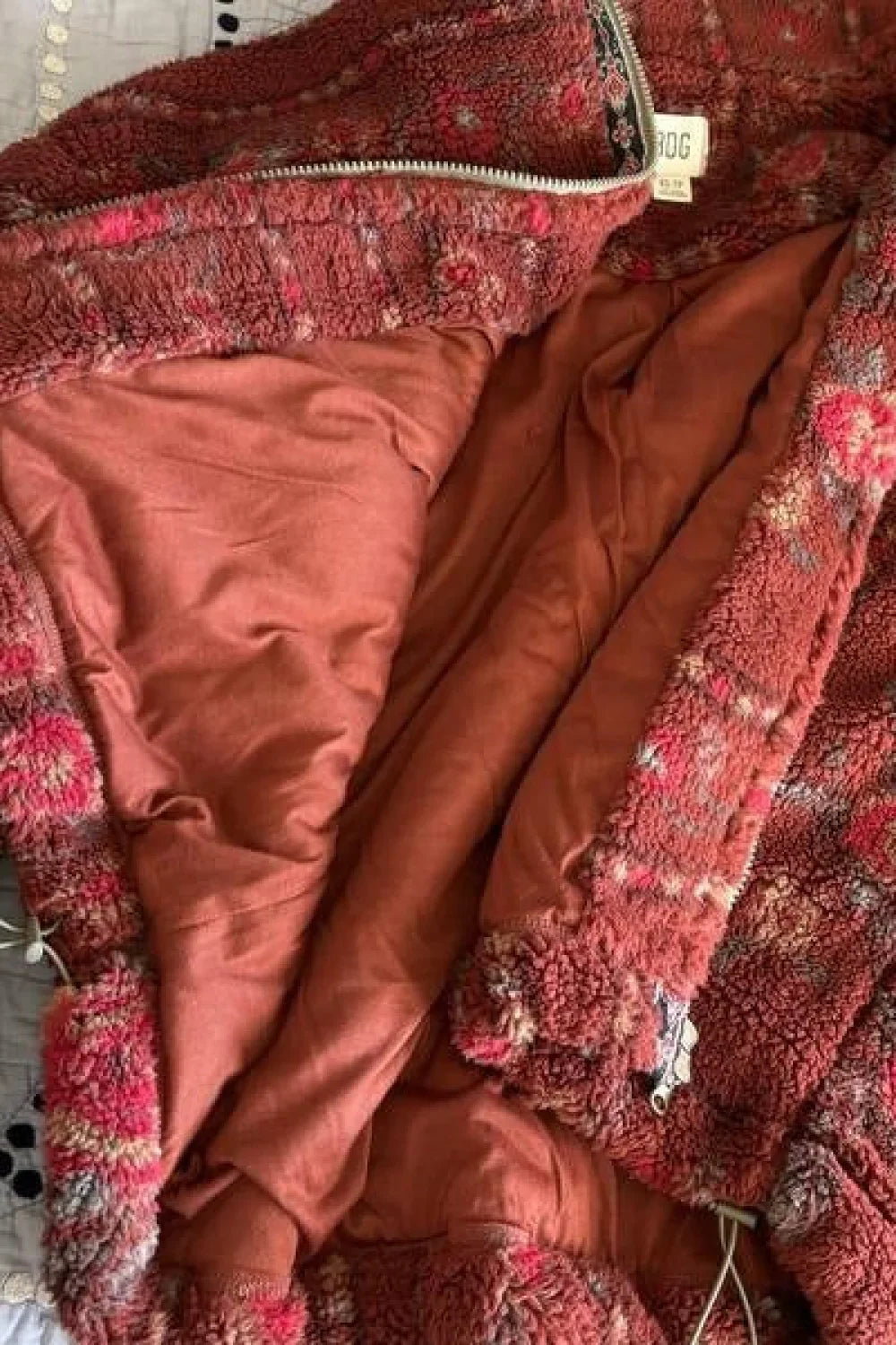 Ethnic Windbreaker with Stand Collar and Zipper