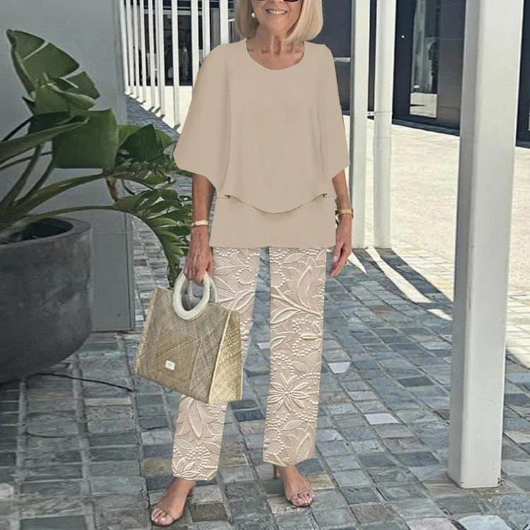 Elegant Two-Piece Long Sleeve Set