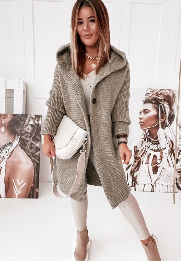 Ultra-Soft Hooded Knit Cardigan for Women