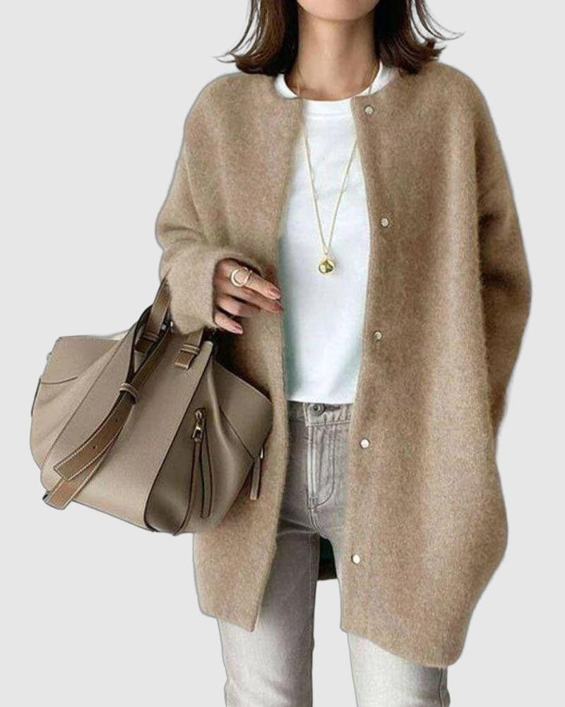 Women's Plush Fuzzy Cardigan for Cozy, Elegant Comfort