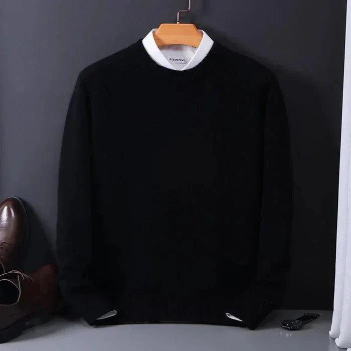 Henrik - Comfortable Basic Sweater with Round Neck