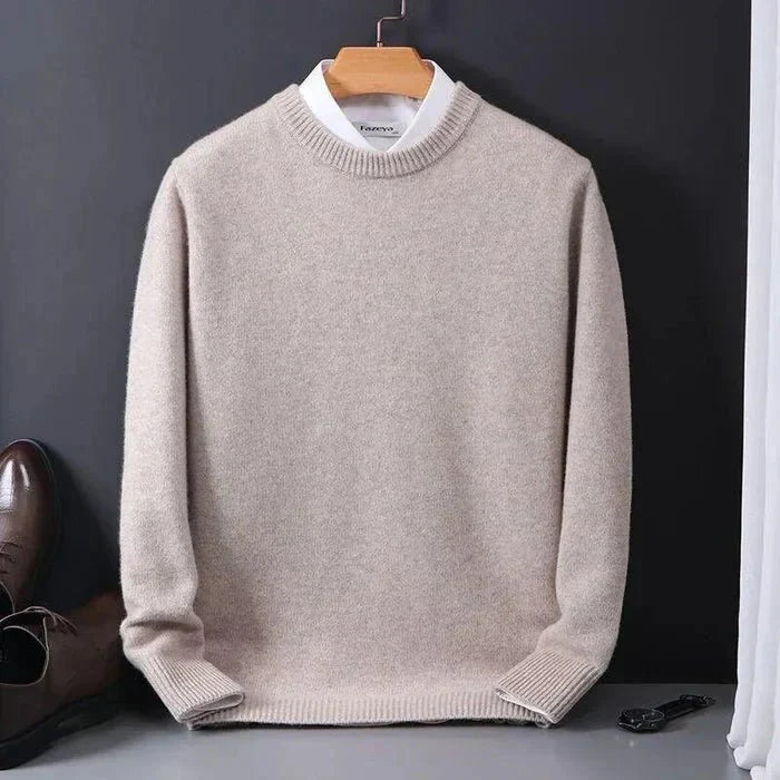 Henrik - Comfortable Basic Sweater with Round Neck