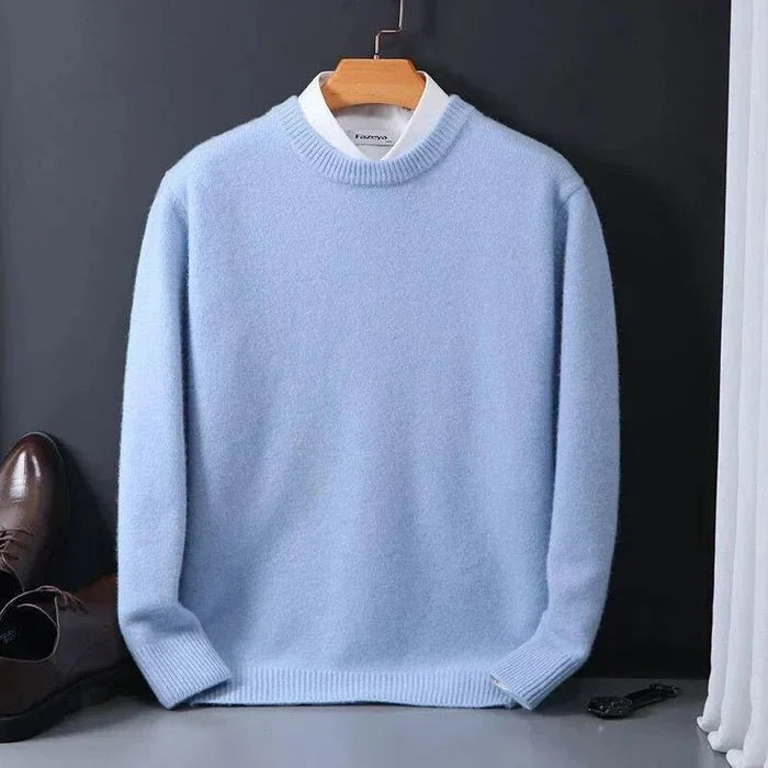 Henrik - Comfortable Basic Sweater with Round Neck
