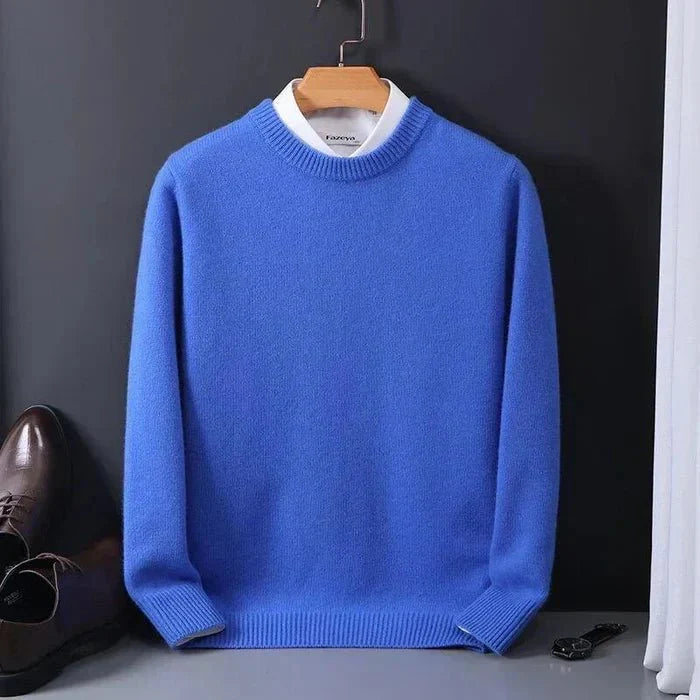 Henrik - Comfortable Basic Sweater with Round Neck