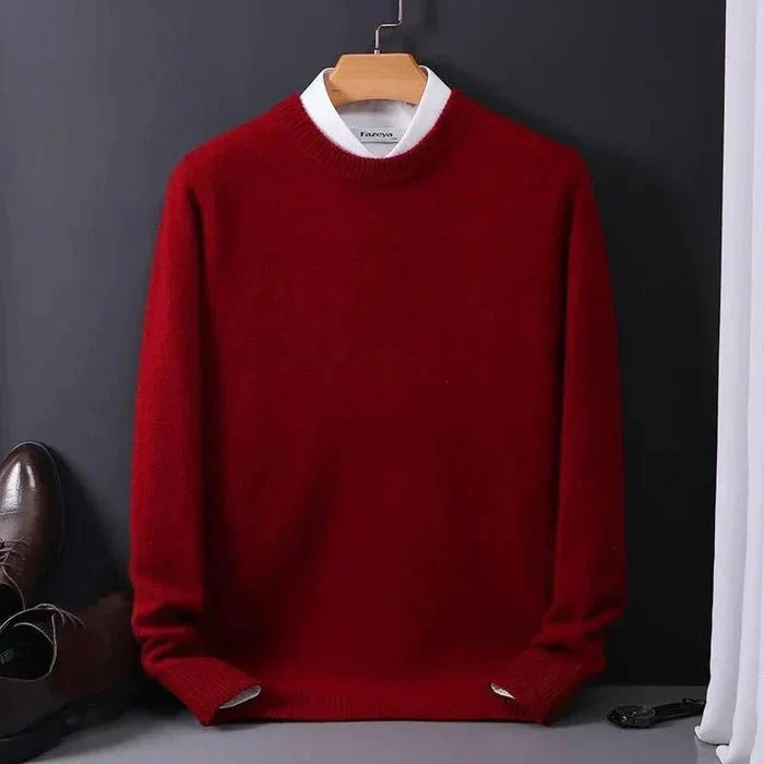 Henrik - Comfortable Basic Sweater with Round Neck