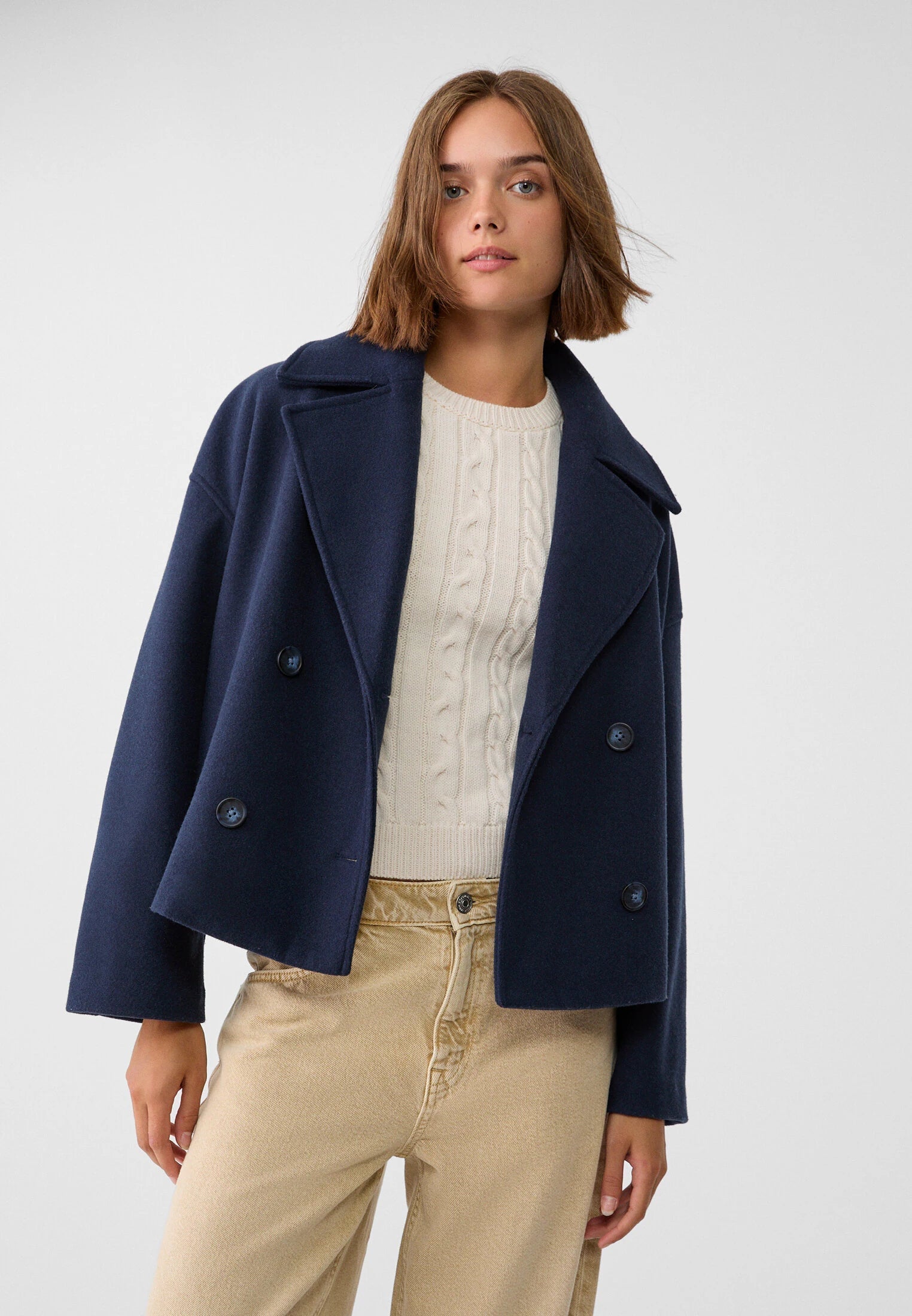 Anna Short Double Breasted Coat - Elegant and Stylish Short Women's Jacket