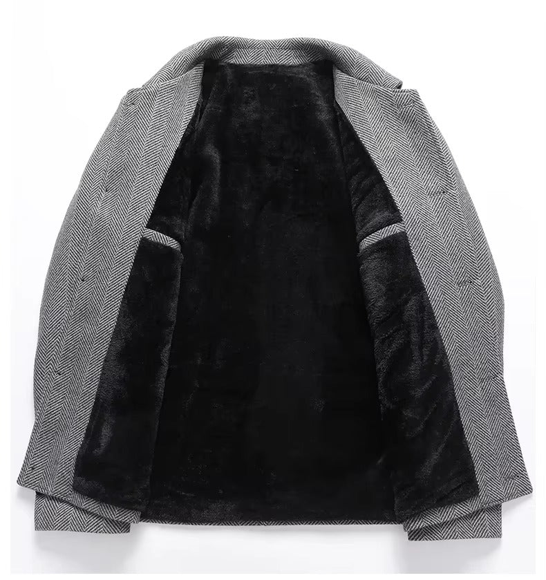 Marc's Short Herringbone Pattern Jacket for a Chic and Trendy Look