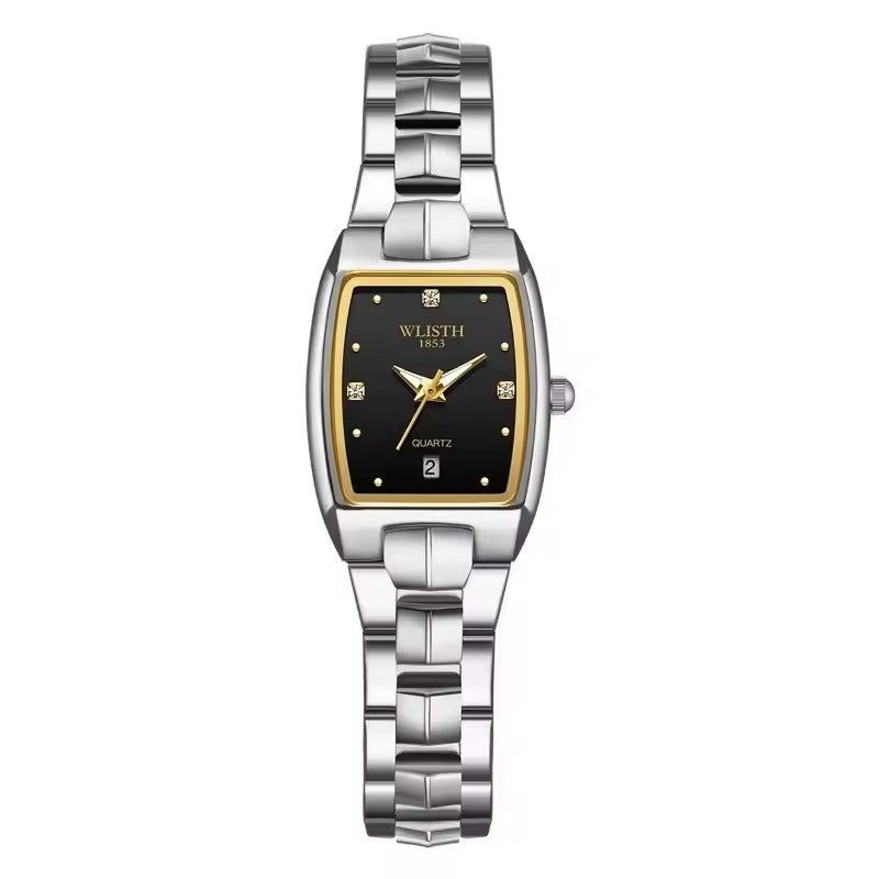 Sophisticated Couple's Watch with Elegant Square Design
