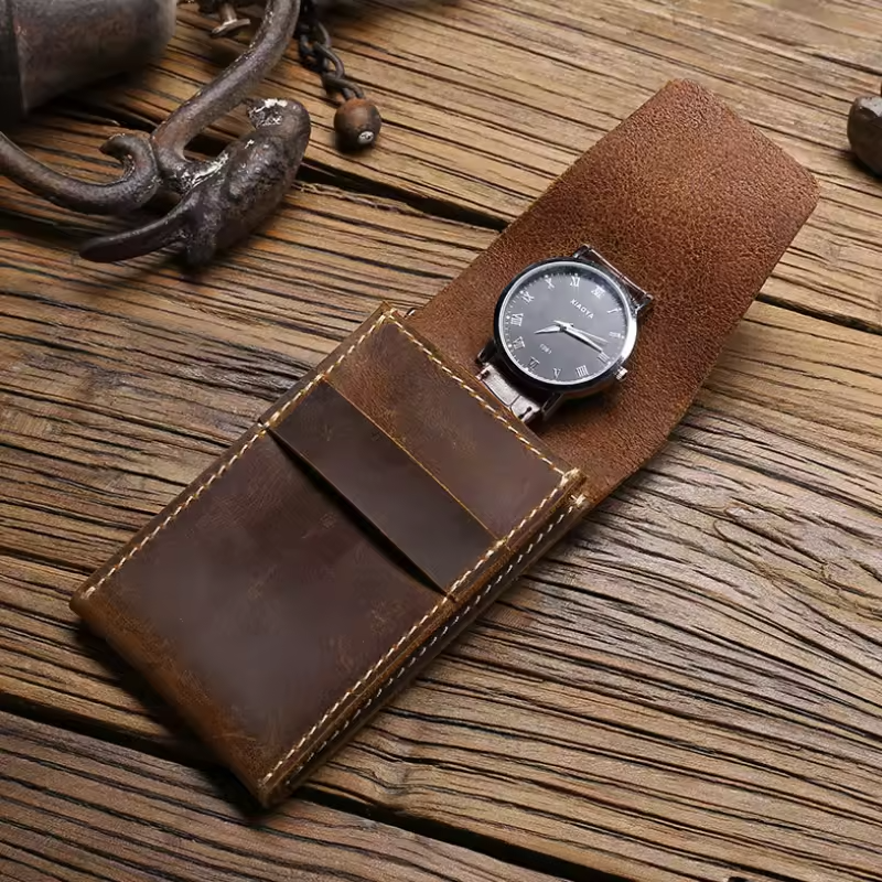 Sleek and Timeless Heritage Leather Watch Organizer