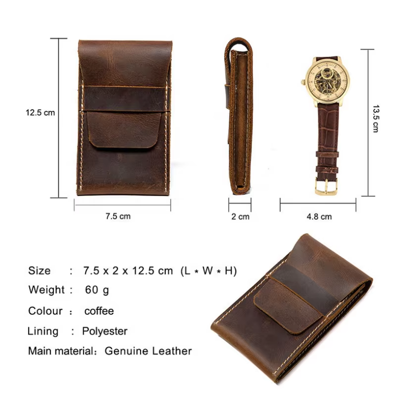 Sleek and Timeless Heritage Leather Watch Organizer