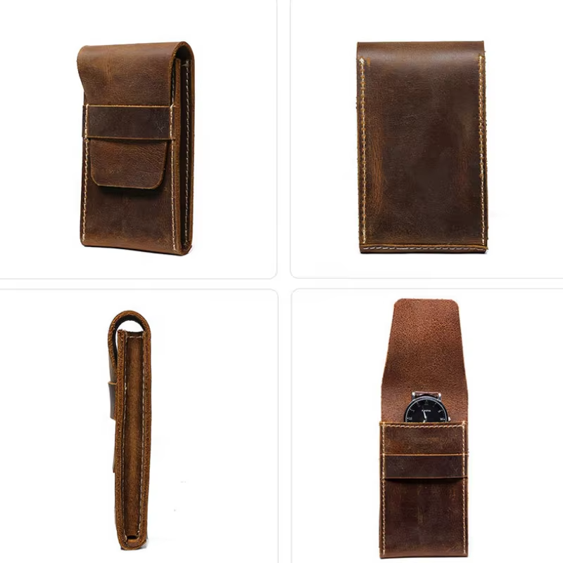 Sleek and Timeless Heritage Leather Watch Organizer