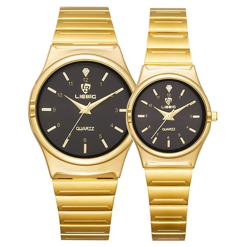 Elegant couples' watch in silver tone for a sophisticated style