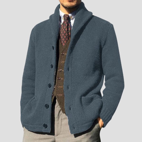 Grayson Solid Button-Front Knit Cardigan