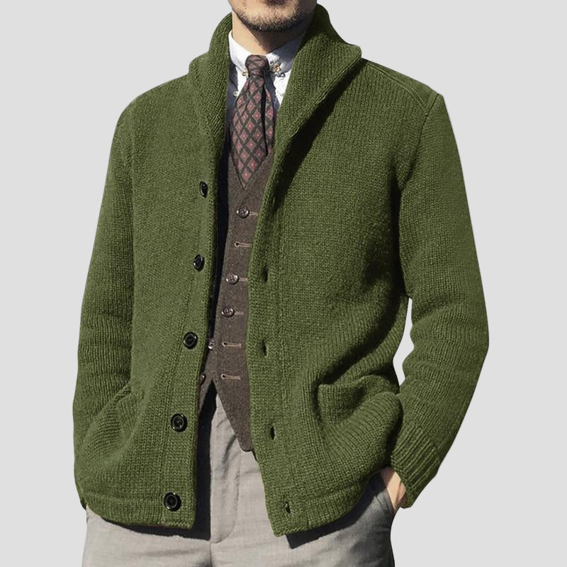 Grayson Solid Button-Front Knit Cardigan