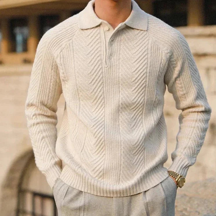 Konrad - Elegant and Comfortable Versatile Polo Sweater for Any Occasion