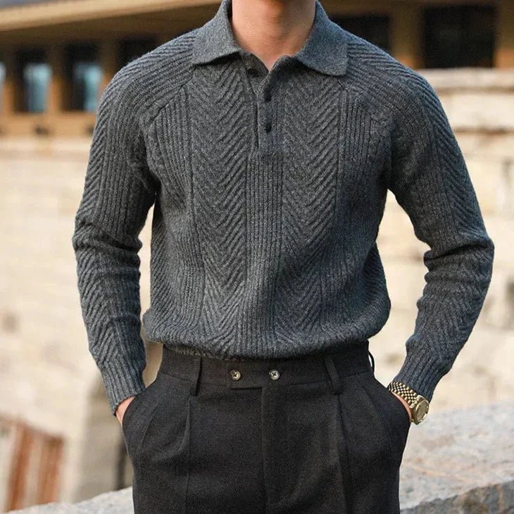 Konrad - Elegant and Comfortable Versatile Polo Sweater for Any Occasion