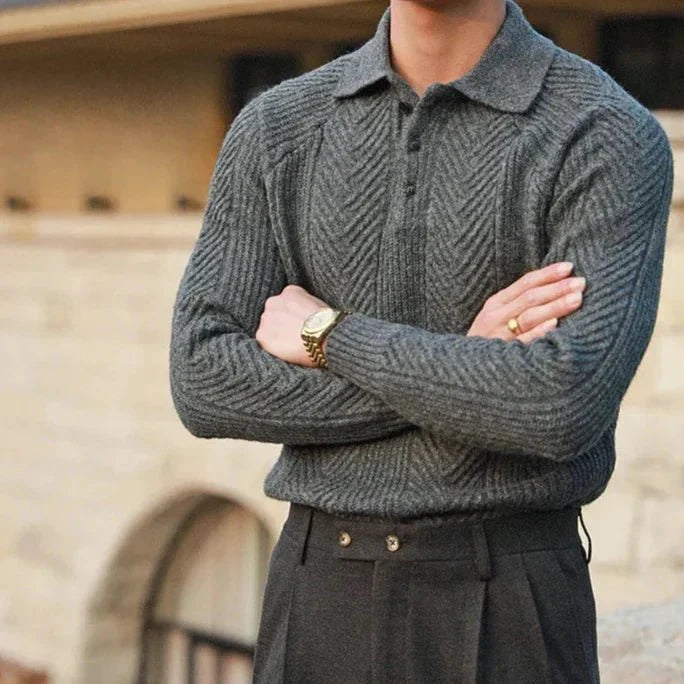Konrad - Elegant and Comfortable Versatile Polo Sweater for Any Occasion