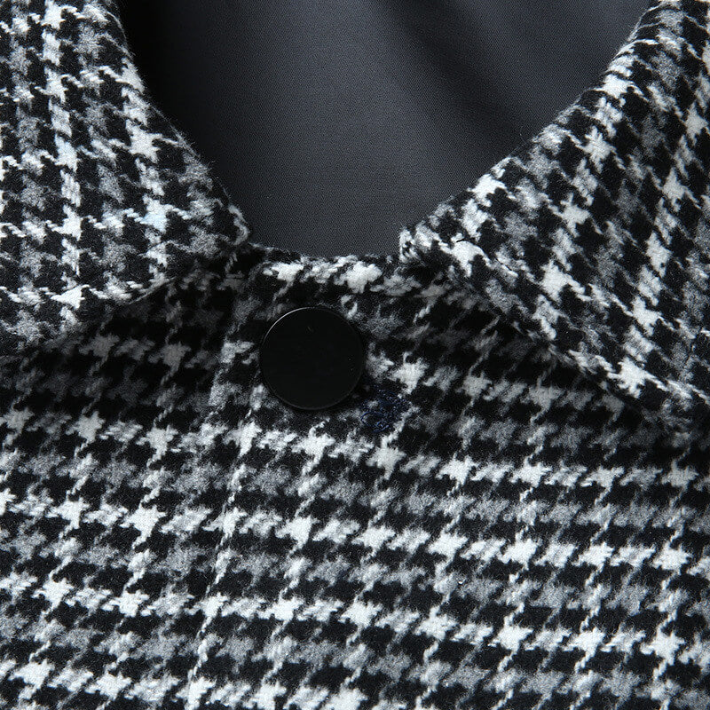 Chic Malcolm Houndstooth Wool Jacket for a Stylish Look