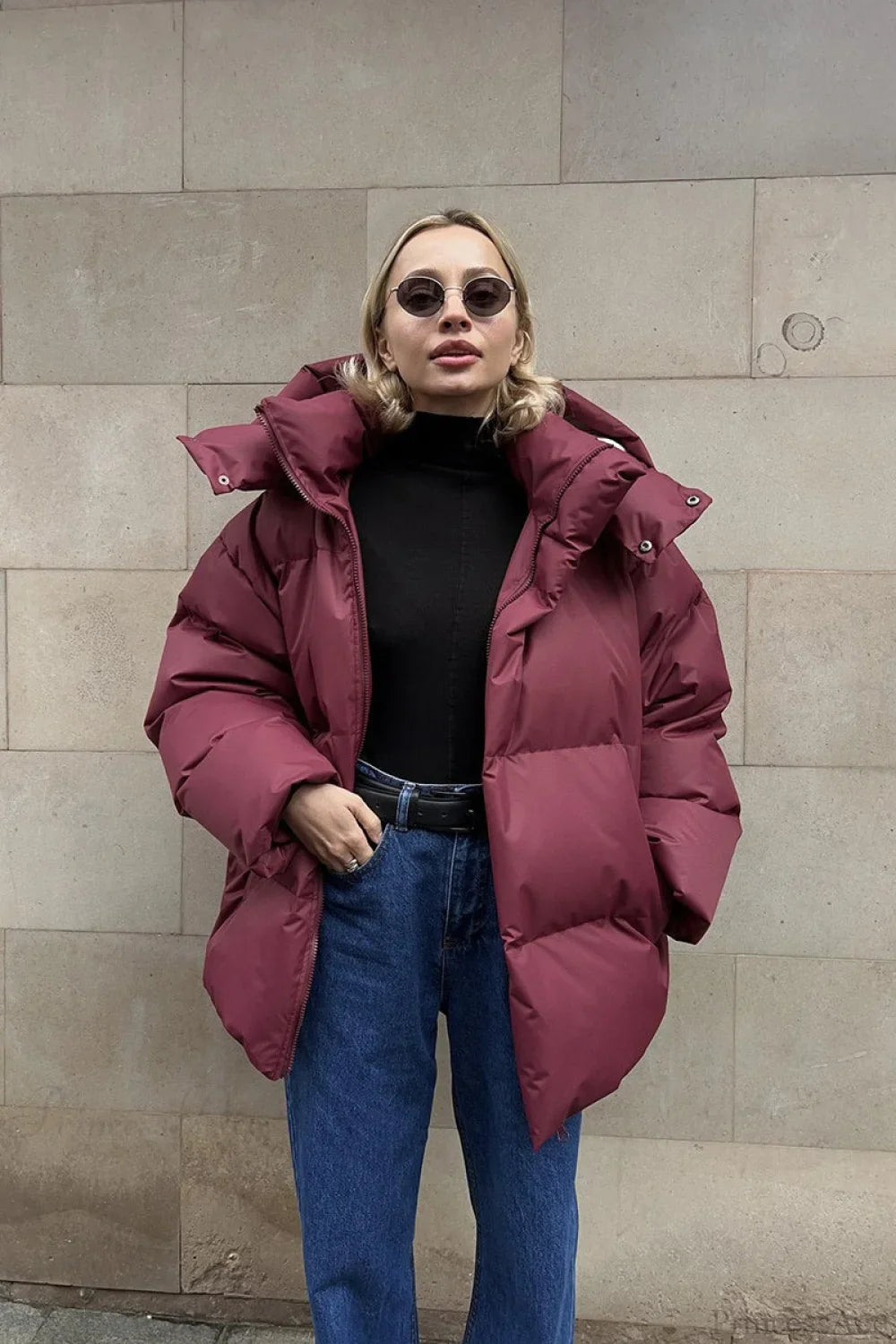 Luxe Loose Solid Cotton Hoodie Coat for a Modern Minimalist Look