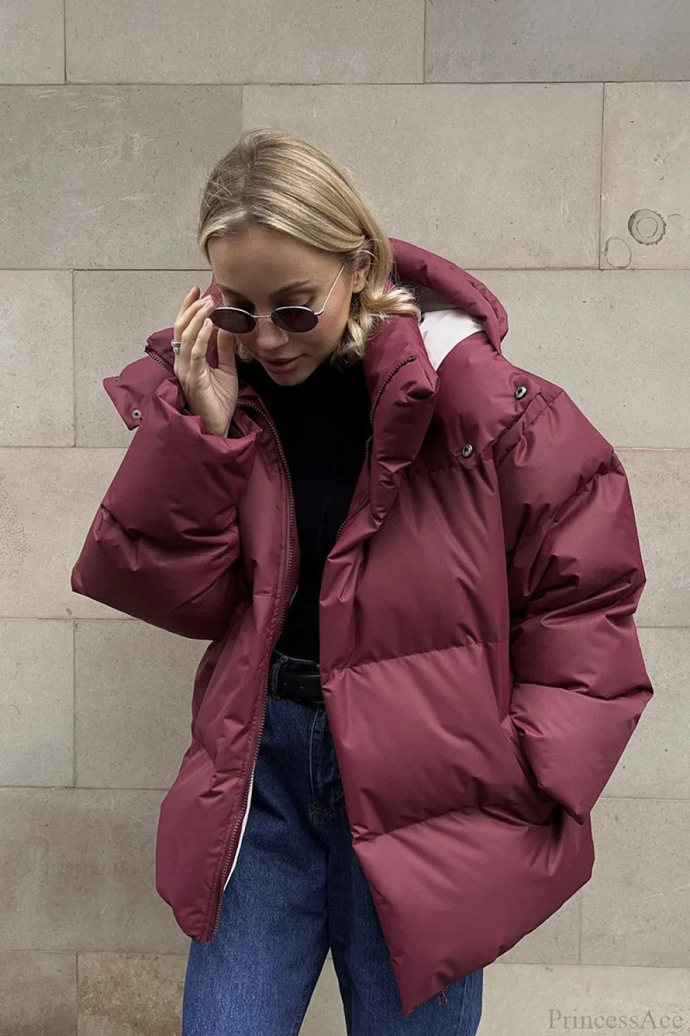 Luxe Loose Solid Cotton Hoodie Coat for a Modern Minimalist Look