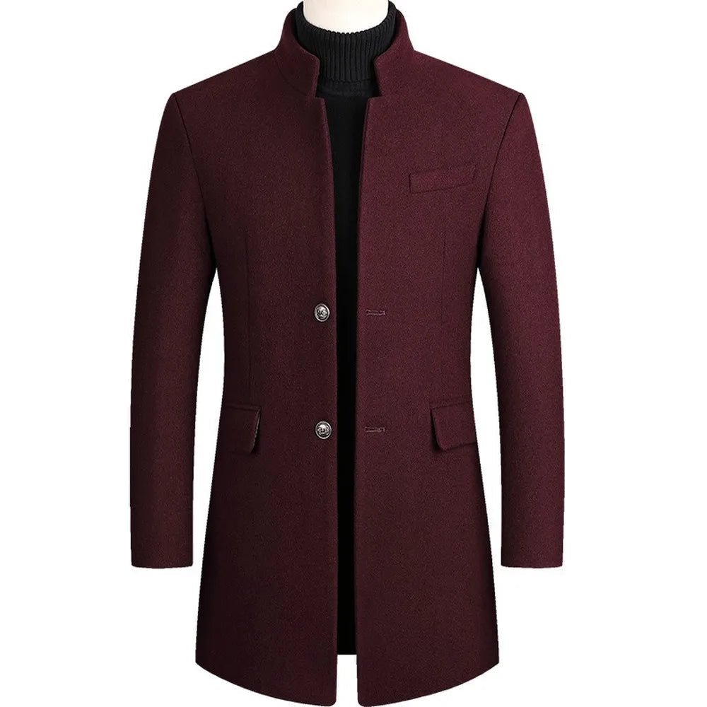 Lukas - Elegant Wool Coat with Stylish Stand Collar for Timeless Elegance