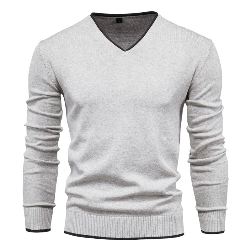 Lukas - Fashionable Slim Fit Sweater with Stylish V-Neck
