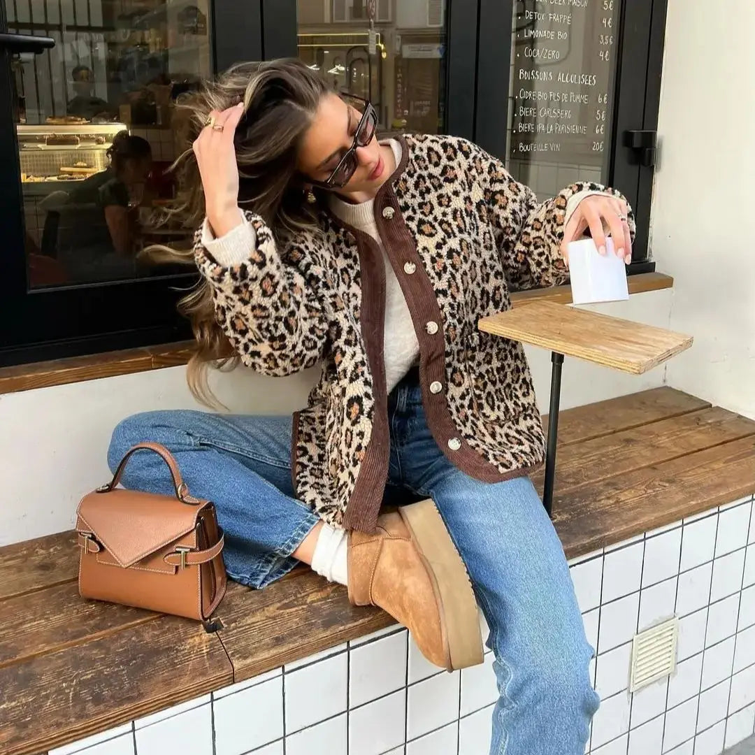 Luxe Leopard-Print Cardigan